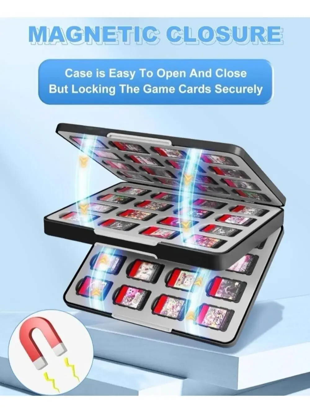 Nintendo Switch Game Card Case 64 Game 64 SD Holder Box for OLED Lite Games New